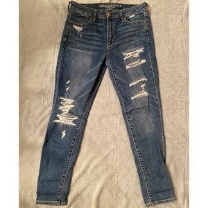 American Eagle Distressed Hi-Rise Stretch Jeggings